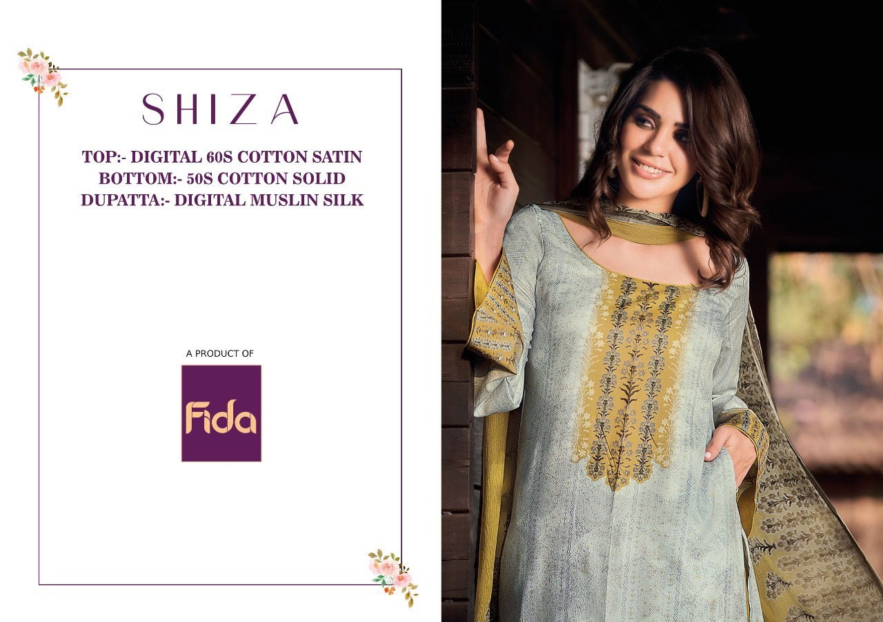 Shiza By Fida Digital Printed Cotton Dress Material Wholesale Market In Surat
